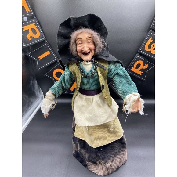 Vtg Halloween Witch Figure Est. 20" Tall Doll - Picture 2 of 13